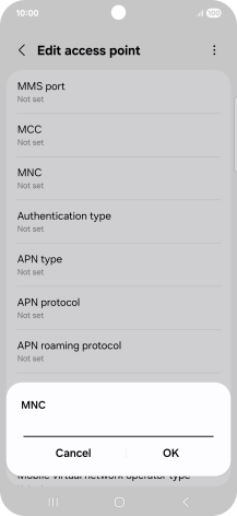 Key in 01 and press OK.