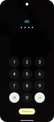 Key in a new four-digit PIN and press arrow right.