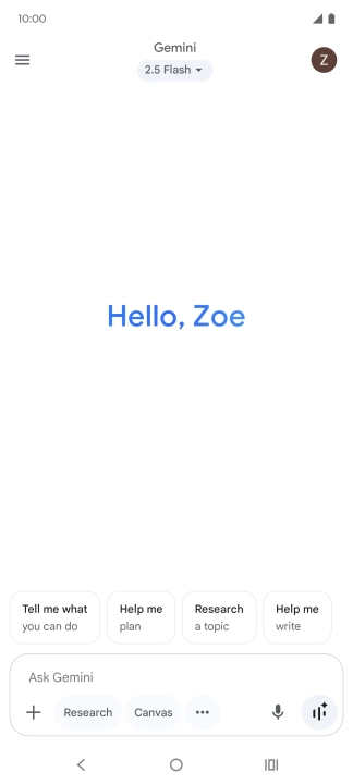 Press the profile icon.