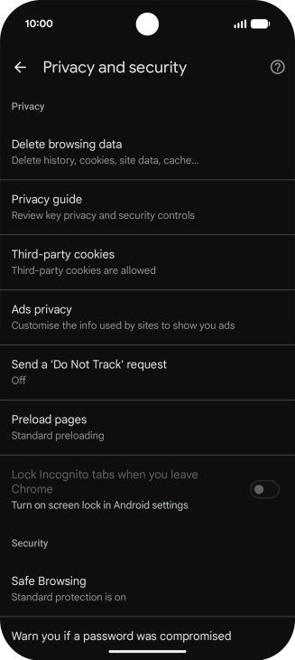Press Delete browsing data. Press Delete browsing data.