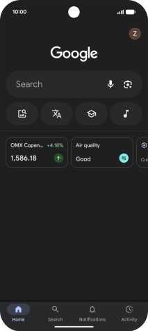 Press the profile icon. Press the profile icon.