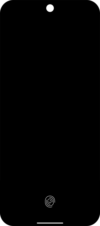 Place your finger on the fingerprint sensor to unlock your phone.