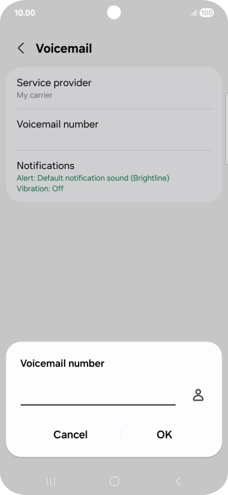 Key in (prefix) 5 (your phone number) and press OK.