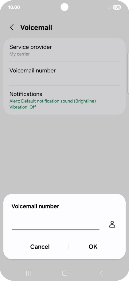 Key in (prefix) 5 (your phone number) and press OK.