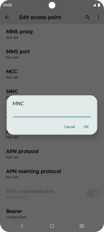 Key in 15 and press OK.
