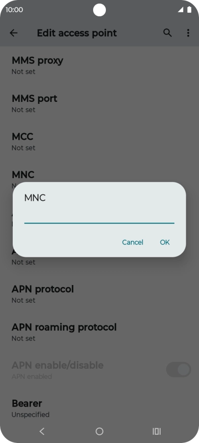 Key in 15 and press OK.