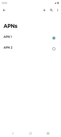 Press the field next to the data connection to activate it.