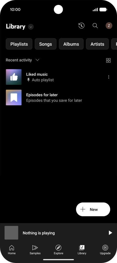 Press the drop down list.