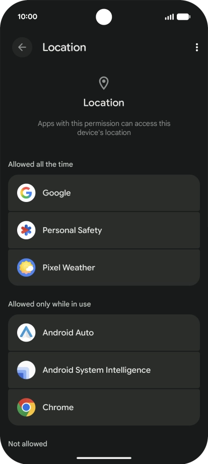 Press the required app.