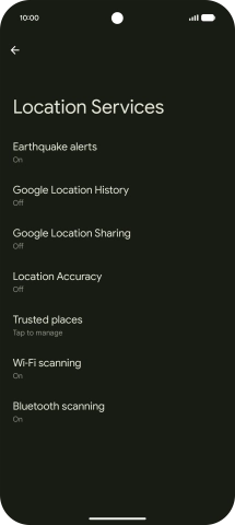 Press Location Accuracy. Press Location Accuracy.