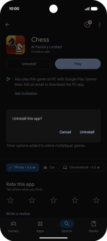 Press Uninstall. Press Uninstall.