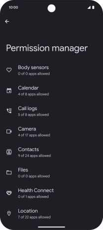 Press the required phone function.