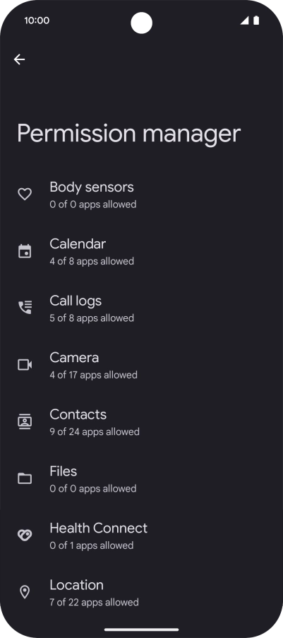Press the required phone function.