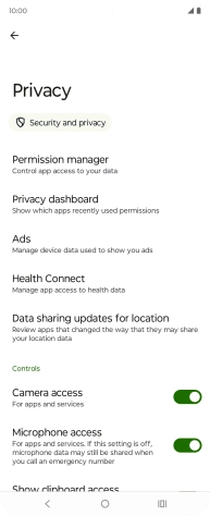 Press Privacy dashboard. Press Privacy dashboard.