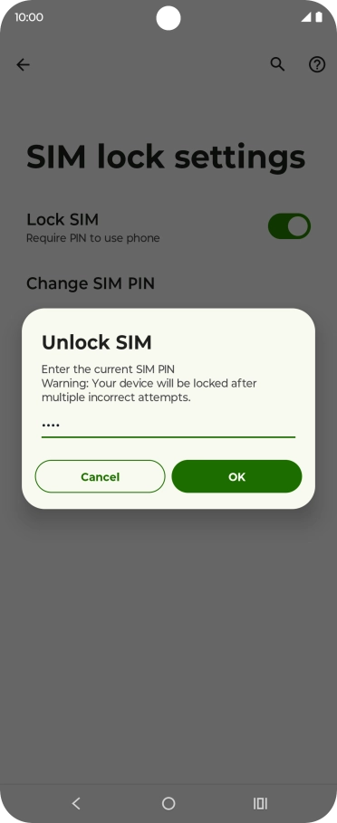 Key in your PIN and press OK.