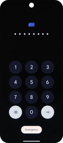 Key in the PUK and press arrow right.