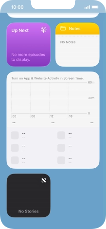 Press and hold the required widget until a pop-up menu is displayed.