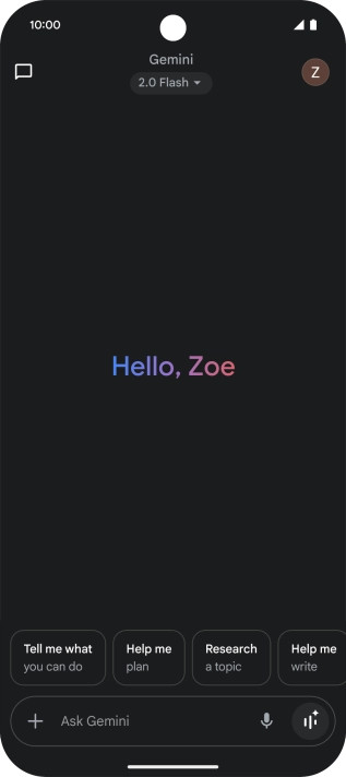 Press the profile icon.