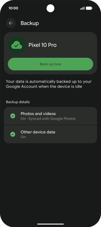 Press Back up now and wait while the phone memory is backed up. Press Back up now and wait while the phone memory is backed up.