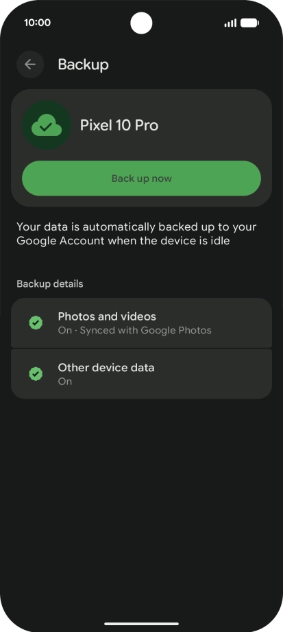 Press Back up now and wait while the phone memory is backed up. Press Back up now and wait while the phone memory is backed up.