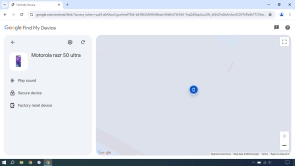 Your phone's latest position is displayed on the map.