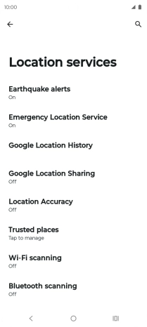 Press Location Accuracy.