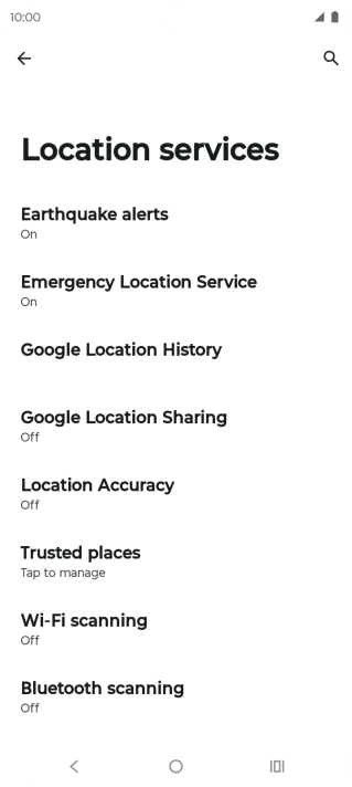 Press Location Accuracy.