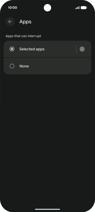 Press the settings icon. Press the settings icon.