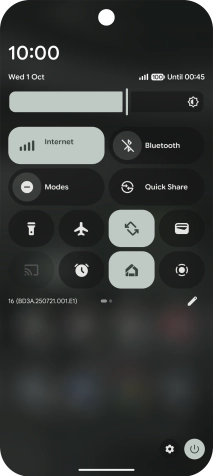 Press the settings icon.