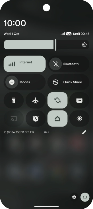 Press the settings icon.