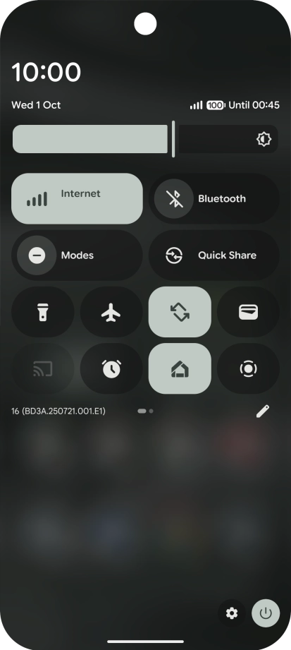 Press the settings icon.