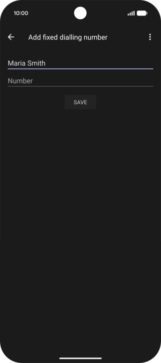 Press Number and key in the required phone number.