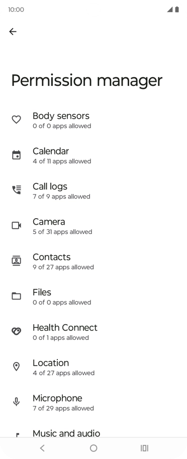 Press the required phone function.