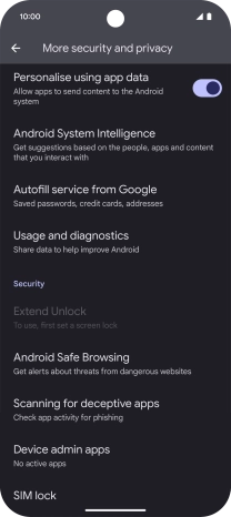 Press SIM lock. Press SIM lock.