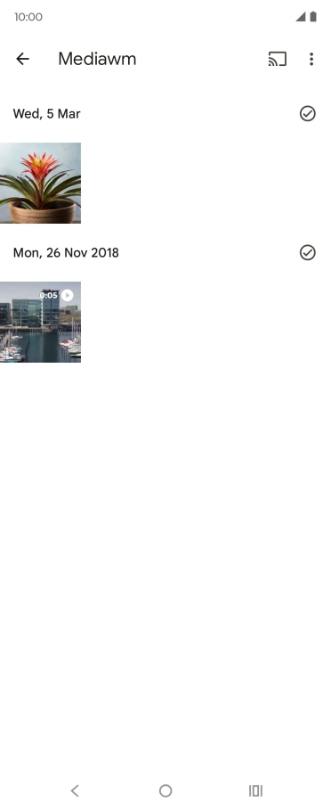 Press and hold any picture or video.