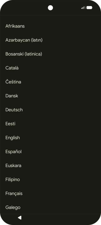 Press the required language.
