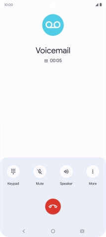Press the end call icon.