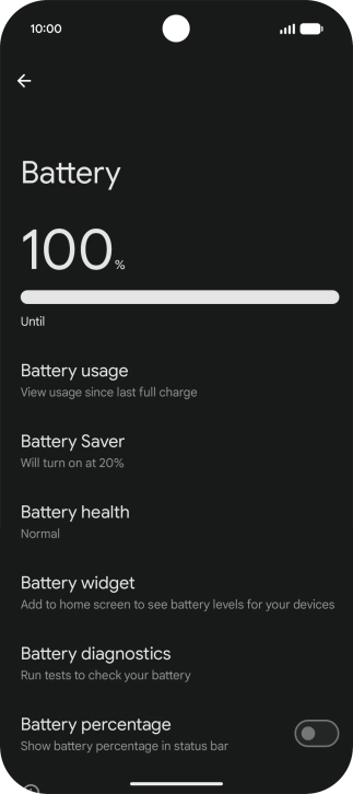 Press Battery health. Press Battery health.