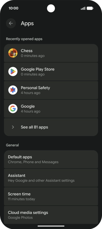 Press See all apps. Press See all apps.