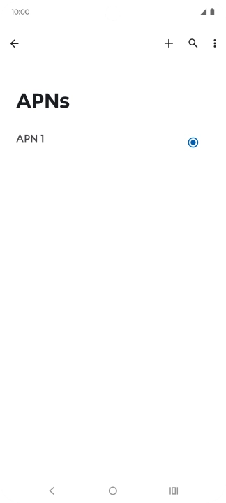 Press the new data connection icon.