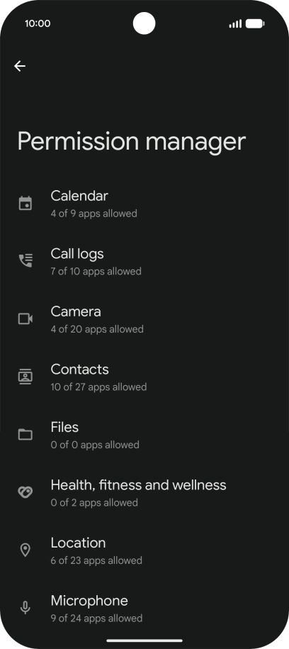 Press the required phone function.