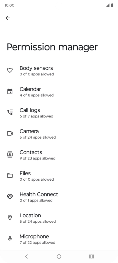 Press the required phone function.