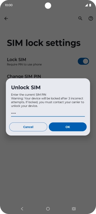 Key in your PIN and press OK.