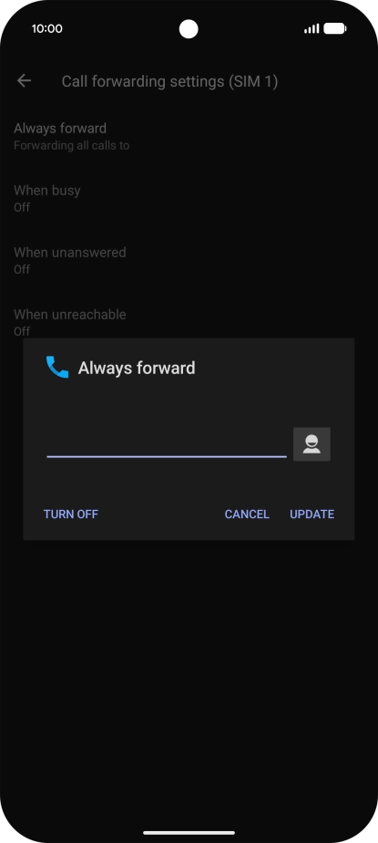 Press TURN OFF. Press TURN OFF.