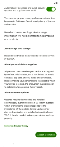 Press Accept & continue. Press Accept & continue.
