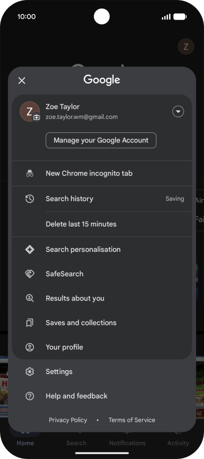 Press Settings. Press Settings.