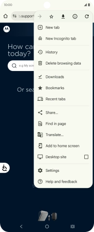 Press Settings. Press Settings.
