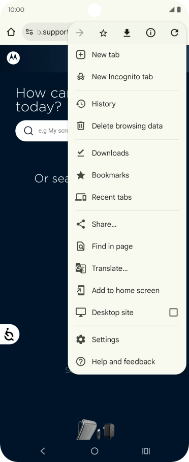 Press Settings. Press Settings.