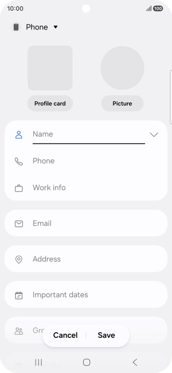 Press the address book drop down list.