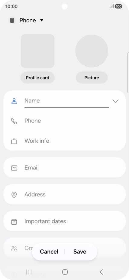 Press the address book drop down list.
